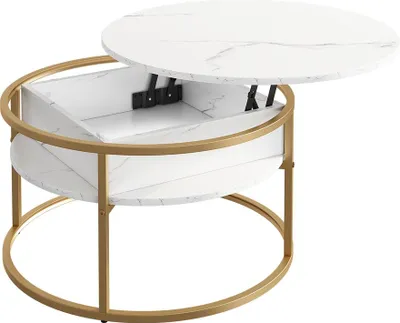 Produktbild von Couchtisch Vicco Marlo Weiß Marmor 77 x 77 cm, Model 55938