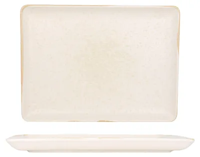 Image de Plat de service Kütahya Porselen - Sand Wind - Porcelaine - 27 x 20 cm