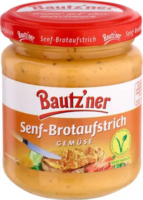 Verpackungsbild Bautzner Senf Brotaufstrich mit Gemuese cremig mild und fein 200ml