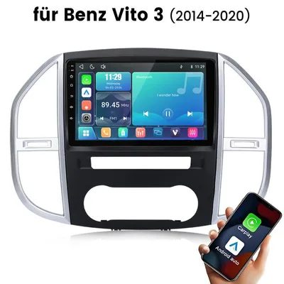 Immagine prodotto di Autoradio Linux da 10 pollici Junsun con CarPlay wireless e Android Auto, Bluetooth, FM, USB, compatibile con Mercedes-Benz Vito 3 W447 dal 2014 al 2022