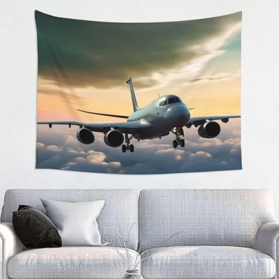 Imagen del producto de Alfombra de pared con diseño de avión para una decoración única