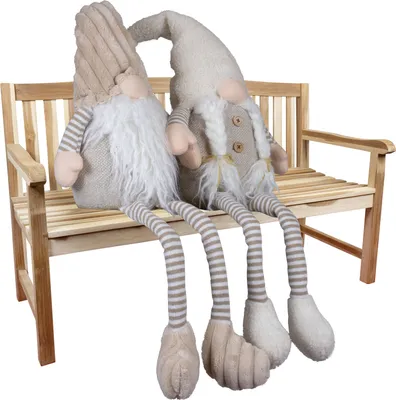 Produktbild von Wichtel 32cm (80cm) Kantenhocker, 2er Set Dekofigur Weihnachten