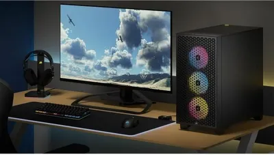 Produktbild von Corsair CC-9011255-WW, Midi Tower, PC, Schwarz, ATX, Stahl, Gaming