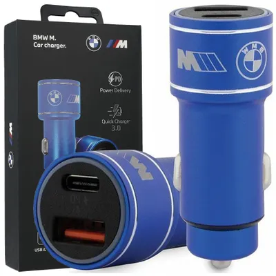 Produktbild von BMW Car charger 20W PD-QC 3.0 Fast Blue