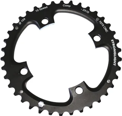 Produktbild von Stronglight Kettenblatt Schwarz 4 Arm Shim 2/10 F. 104Mm 36 Z.