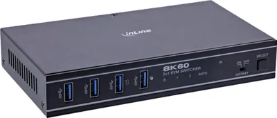 Image de InLine® KVM Switch, 2-fach, HDMI, 8K@60Hz, USB 3.2, mit IR & RS-232