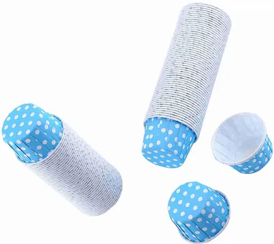 Produktbild von 100pcs Papier Kuchen Cupcake Liner Fall Wrapper Muffin Backen Cup für Party Hochzeit blau