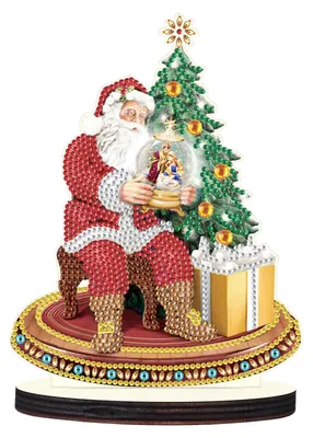Produktbild von DIY Diamantmalerei: Weihnachtsmann-Dekoration für Weihnachten