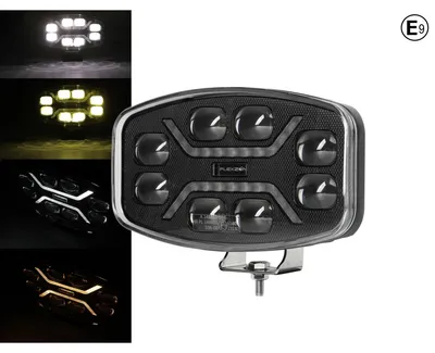 Obrázok produktu pre LED-halogénové svetlomety (DRL) – biele/žlté svetlo – 12–24 V pre terénne vozidlá, nákladné vozidlá, poľnohospodárske stroje a pod.