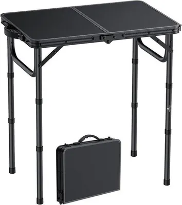 Productafbeelding van Klaptafel - Vouwtafel - Buitenleven - Verstelbare Hoogtes - 58 x 40 cm - Zwart