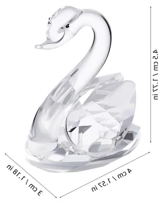 Produktbild von Kristall Schwan Figur aus Glas als Tischdekoration für Hochzeiten und Geschenke