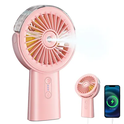 Produktbild von Handventilator Akku Aufladbar mit Wasserkühlung, Tragbarer Mini Ventilator | 6000mAh Ventilatoren Leise Klein mit 4–18 Laufzeit, Portable USB Hand Fan