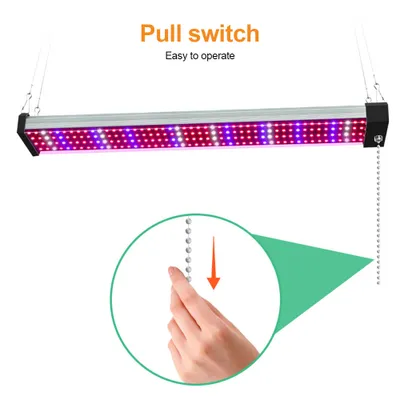 Produktbild von LED-Wachstumslicht,Vollspektrum 5000K Tageslicht/620nm rotes Licht/465nm blaues Licht, Wasserdicht, Höhenverstellbar Hängepflanzenlicht, 2 Reihen 30cm