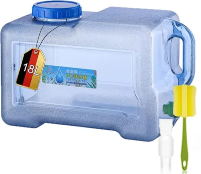 Obrázok produktu pre Kanister na vodu 18 l, bez BPA, s kohútikom a skrutkovacím uzáverom, na kempovanie