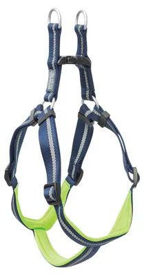 Reflektierendes Hundegeschirr L, marineblau, Nylon, verstellbar