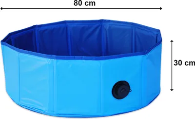 Produktbild von Hundepool Planschbecken Kinder Pool Baby Hundebad Blau 80x30 cm B3