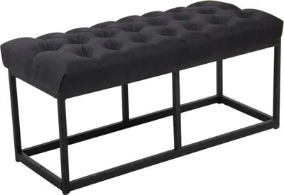 Produktbild von Sitzbank Amun Stoff Schwarz 100 cm schwarz