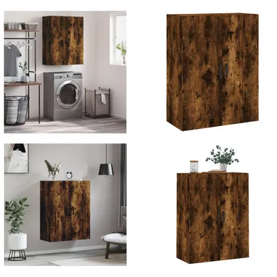 Produktbild von vidaXL Wandschrank Räuchereiche 69,5x34x90 cm - Wandschrank - Wandschränke - Schrank - Lagerschrank