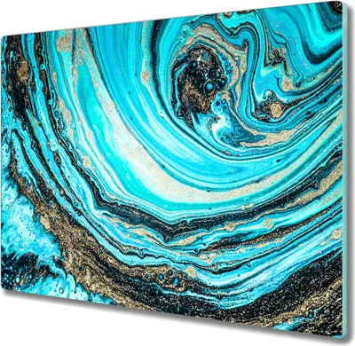 Produktbild von Coloray Schneidebrett Herdabdeckplatte 60x52 cm Kochplattenabdeckung Küchenbrett Hackbrett - Auge des Sturms abstractionism