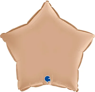 Obrázek produktu pro Fóliový balónek - Saténová béžová hvězda 46 cm, Grabo
