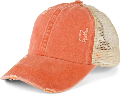 Produktbild von styleBREAKER Damen Baseball Cap im Washed Used Look mit Mesh Einsatz | Ponytail Cap für hohen Zopf | Verstellbare 6-Panel Schildkappe für Sommer und Freizeit