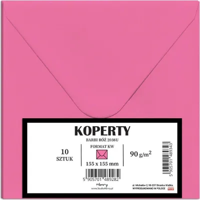 Zdjęcie produktu dla Koperty KW Barbi róż 10szt - Henry