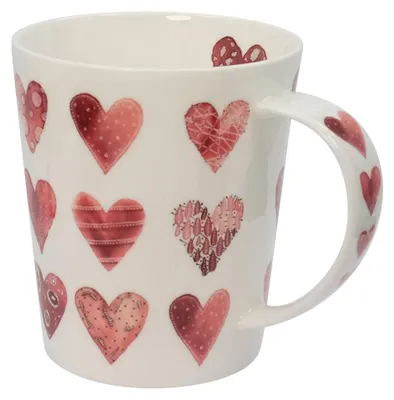 Produktbild von Eigenart 71002 CUPTI Hearts Becher 500 ml, Fine Bone China Porzellan