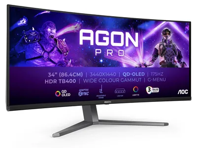 Image de AOC AGON PRO AG346UCD - Moniteur OLED - jeu - incurvé - 86.36 cm (34")