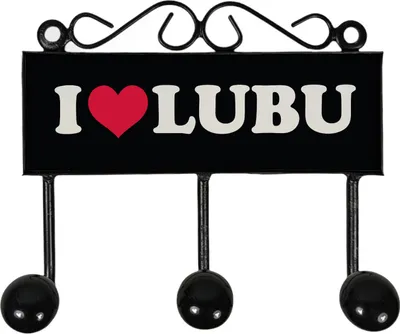 Produktbild von Ludwigsburg Kleiderhaken Leiste mit 3 Haken schwarz - I Love LUBU
