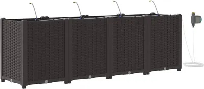 Obrázok produktu pre Záhradný kvetináč 4 pcs Hnedá 160 x 40 x 52 cm Plast