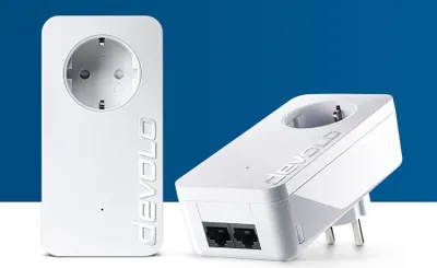 Produktbild von Devolo 9777, 500 Mbit/s, IEEE 1901, IEEE 802.3, IEEE 802.3ab, IEEE 802.3az, IEEE 802.3u, IEEE 802.3x, Typ F, Schnelles Ethernet, 10,100 Mbit/s, 64-QAM, 256-QAM, 1024-QAM, 4096-QAM, BPSK, QPSK