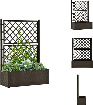 Produktbild von vidaXL Garten-Hochbeet mit Spalier und Selbstbewässerungssystem Mokka - Blumentöpfe & Pflanzgefäße