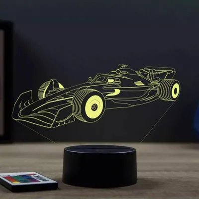 Image de Lampe 3D Sport Formule 1 – LED 16 couleurs – Idée Cadeau – Fabriquée en France