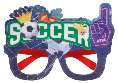Produktbild von Fußballfanbrillen, Fußballwettbewerbsbrillen, Foto-Requisiten, Partybrillen für Sportgeburtstage mit Fußballmotto