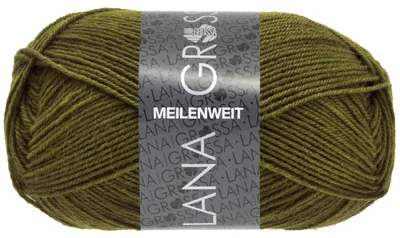 Produktbild von Lana Grossa - Meilenweit 4-fach 50g 1407 olivgrün