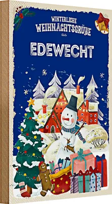 Produktbild von Holzschild Weihnachtsgrüße EDEWECHT 20x30cm