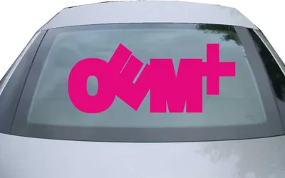 Produktbild von Indigos UG - Aufkleber Heckscheibe & Motorklappe DE7155 - pink - 600x252 mm - OEM+ Style - Auto Scheiben Fenster Heckklappe Tuning Racing JDM - Die cut