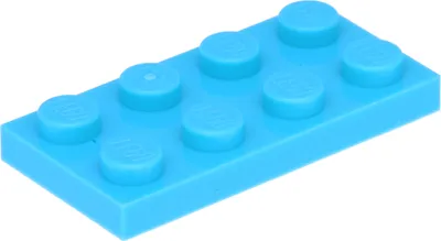 Produktbild von Lego® 50 Stück 3020 Platten Plates 2x4 Part Basic 50 Mittleres Azurblau