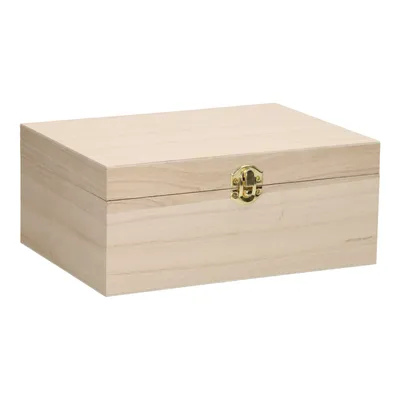 Image de Boîte en bois format A5 avec couvercle à rabat