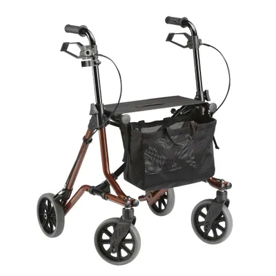 Produktbild von Dietz Rollator Taima M Leichtgewicht nur 6,5kg Designrollator in Trendfarbe braun-metallic, neue Modell 2019