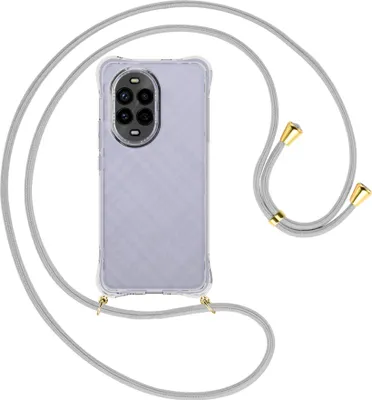 Produktbild von Handykette Backcover-Schutzhülle mit Band (Metall goldfarben) für Huawei Nova 13 Pro 5G - silbergrau