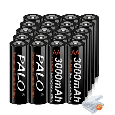 Produktbild von Wiederaufladbare AA-Batterie, 3000mAh Kapazität, Ni-MH-Technologie, 12V-c, 20 Stück AA-Batterie