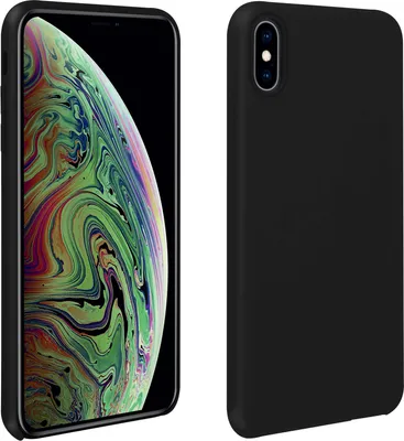 Produktbild von Avizar, Halbsteife Silikonhülle für Apple iPhone XS Max, Schwarz
