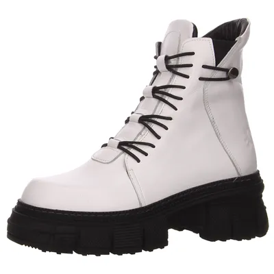 Immagine prodotto di 2 GO, stivali con lacci e fibbie in bianco/bianco combinato, misura 39