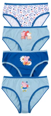 Produktbild von Peppa Wutz Panty für Mädchen - Kinder Unterhose Slip Unterwäsche Blau (4er Pack) 98-104