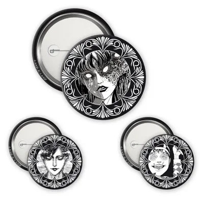 Productafbeelding van Junji Ito - Set van 3 speldjes/knopen (collectie 1)