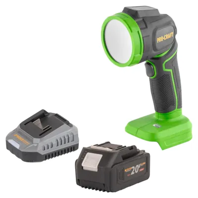 Immagine prodotto di Procraft LL18bb Faretto LED a batteria 20 V 300 lm + 1x batteria 4,0 Ah + caricabatteria