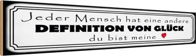 Produktbild von vianmo Holzschild 10x46 cm Jeder andere Definition Glück Spruch Zitat