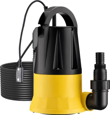 Produktbild von Wiltec Tauchpumpe mit Sensor 400 W, Tiefbrunnenpumpe mit 2 Modi, leistungsstarke Wasserpumpe 7300 l/h, Brunnenpumpe 7 m Förderhöhe & 7 m Tiefe