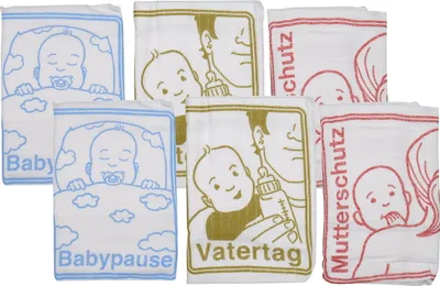 Produktbild von 6x Baby Mullwindel Set Baumwolle Spucktücher Stoff Tücher Windeln Mullwindeln